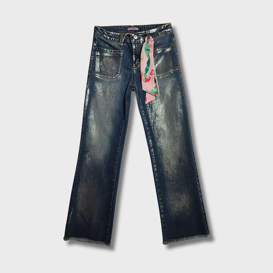jeans elasticizzato glitterato