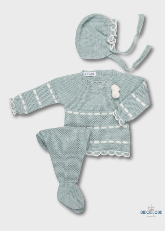 completino neonata tricot+cuffietta