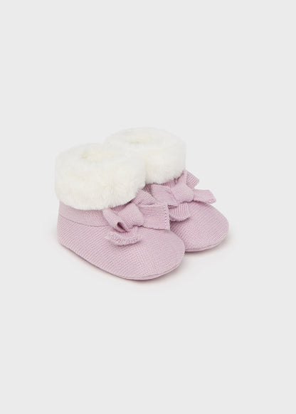 Stivaletto in tricot con fodera in pelliccia