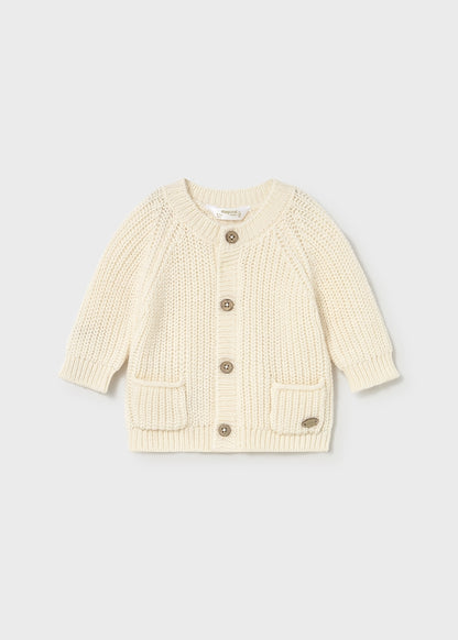 cardigan neonato tricot costina