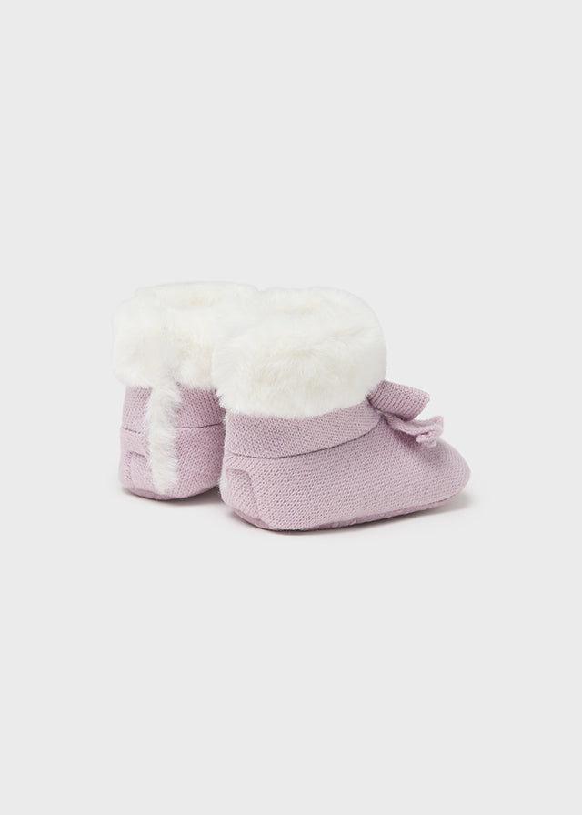 Stivaletto in tricot con fodera in pelliccia