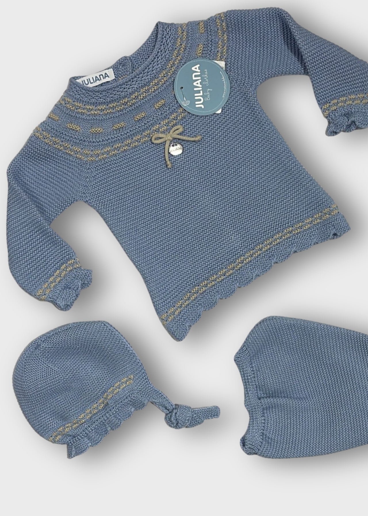 completino neonato tricot 3/pz lungo