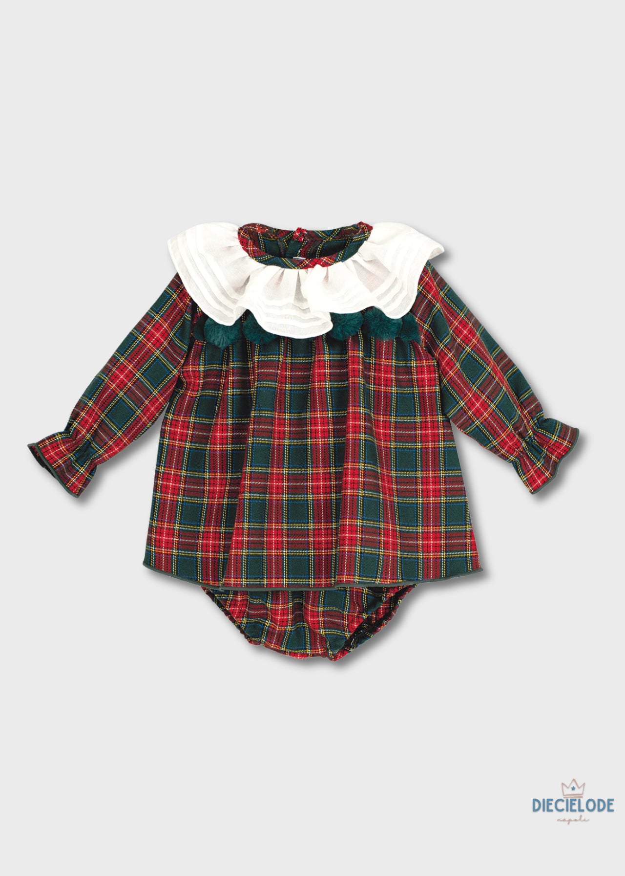 completino neonata tartan coulotte