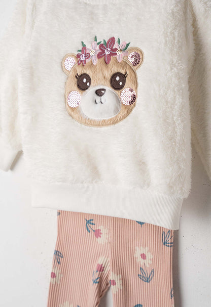 completino neonata pile leggins