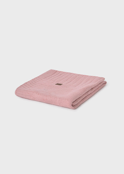 copertina neonata tricot cotone melange