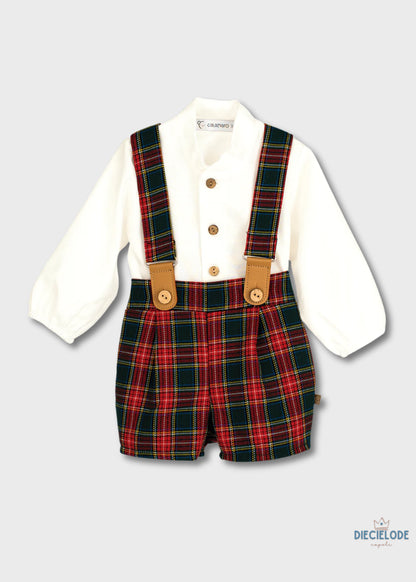 completino neonato tartan