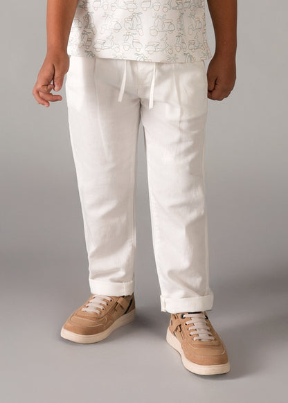 pantaloni bimbo lunghi lino