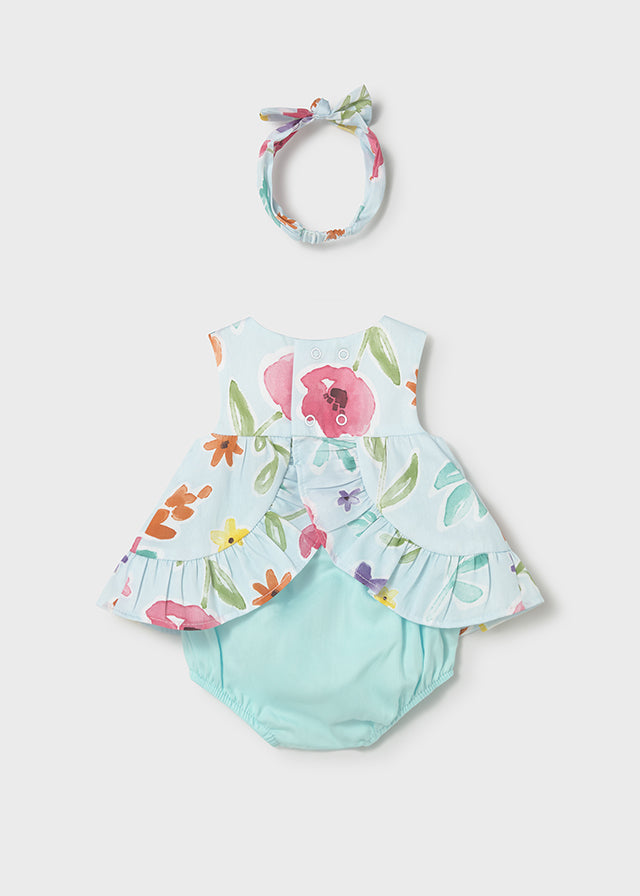 abitino+coulotte neonata fantasia fiori