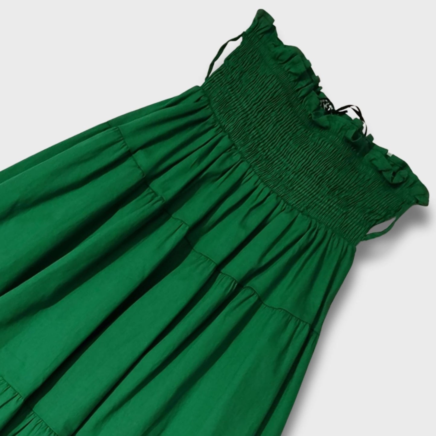 gonna lunga in cotone con elastico alto in vita