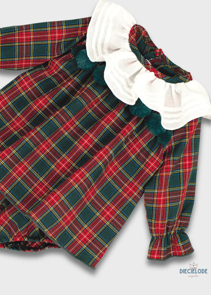 completino neonata tartan coulotte