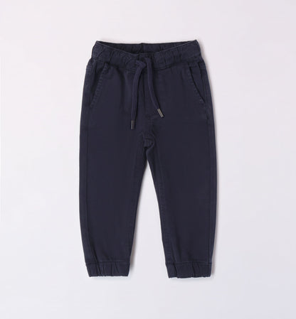 Pantalone in gambardina con elastico alla caviglia