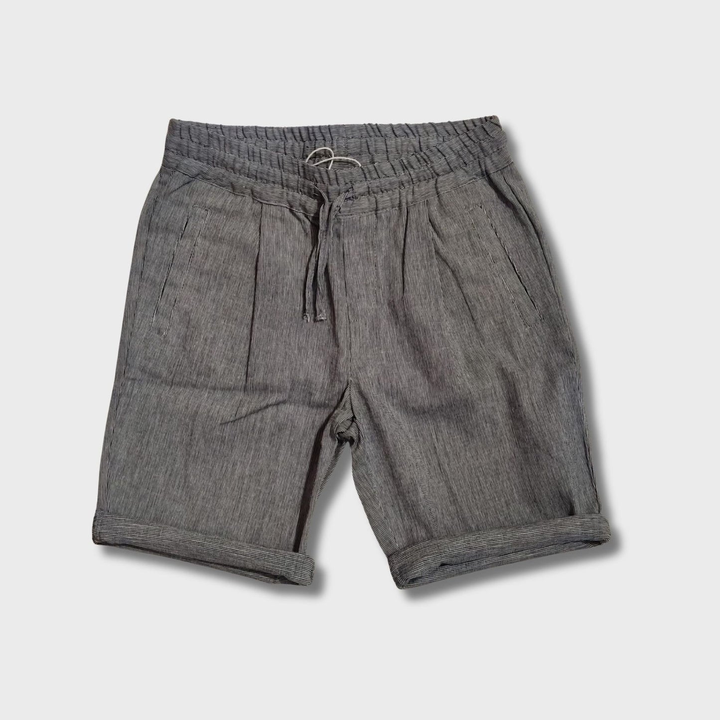bermuda millerighe in cotone