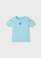 t-shirt bimba costine cuoricino