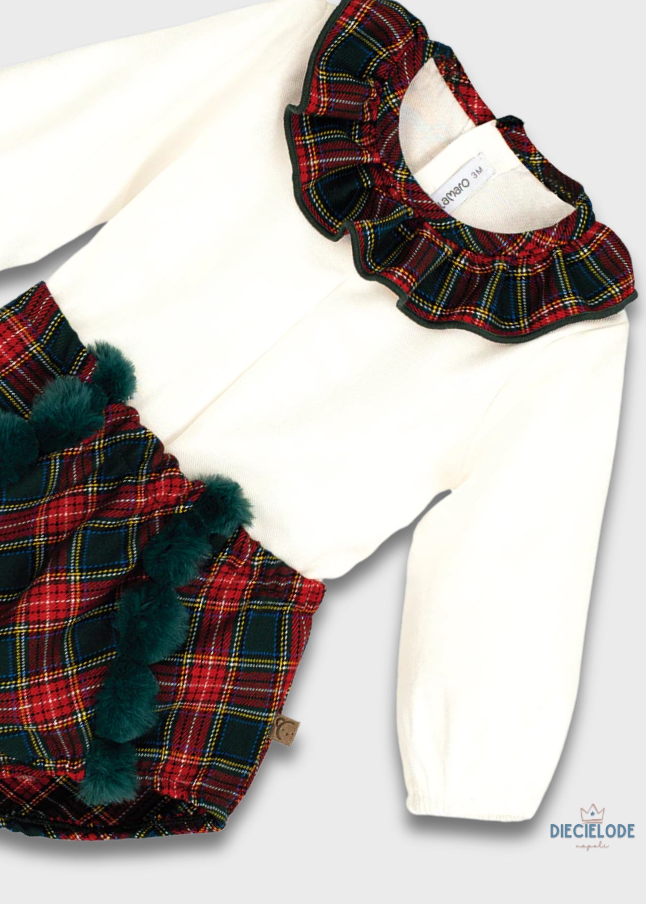completino neonata tartan coulotte