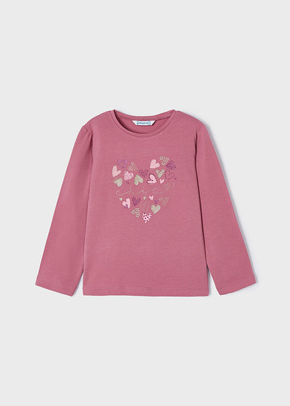 T-Shirt M/L con applicazione cuori