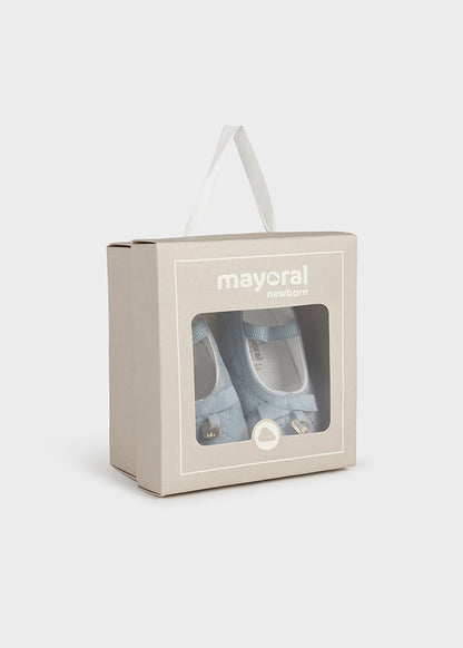 Ballerina in velluto con fiocchetto