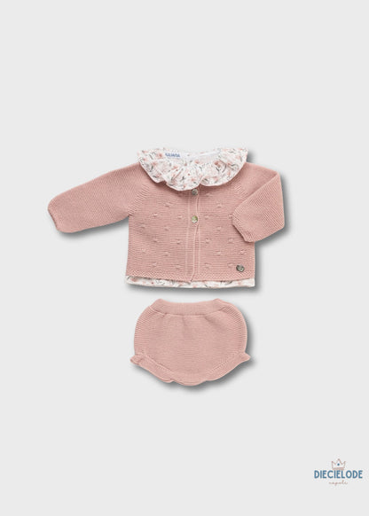 completino neonata tricot+cuffietta