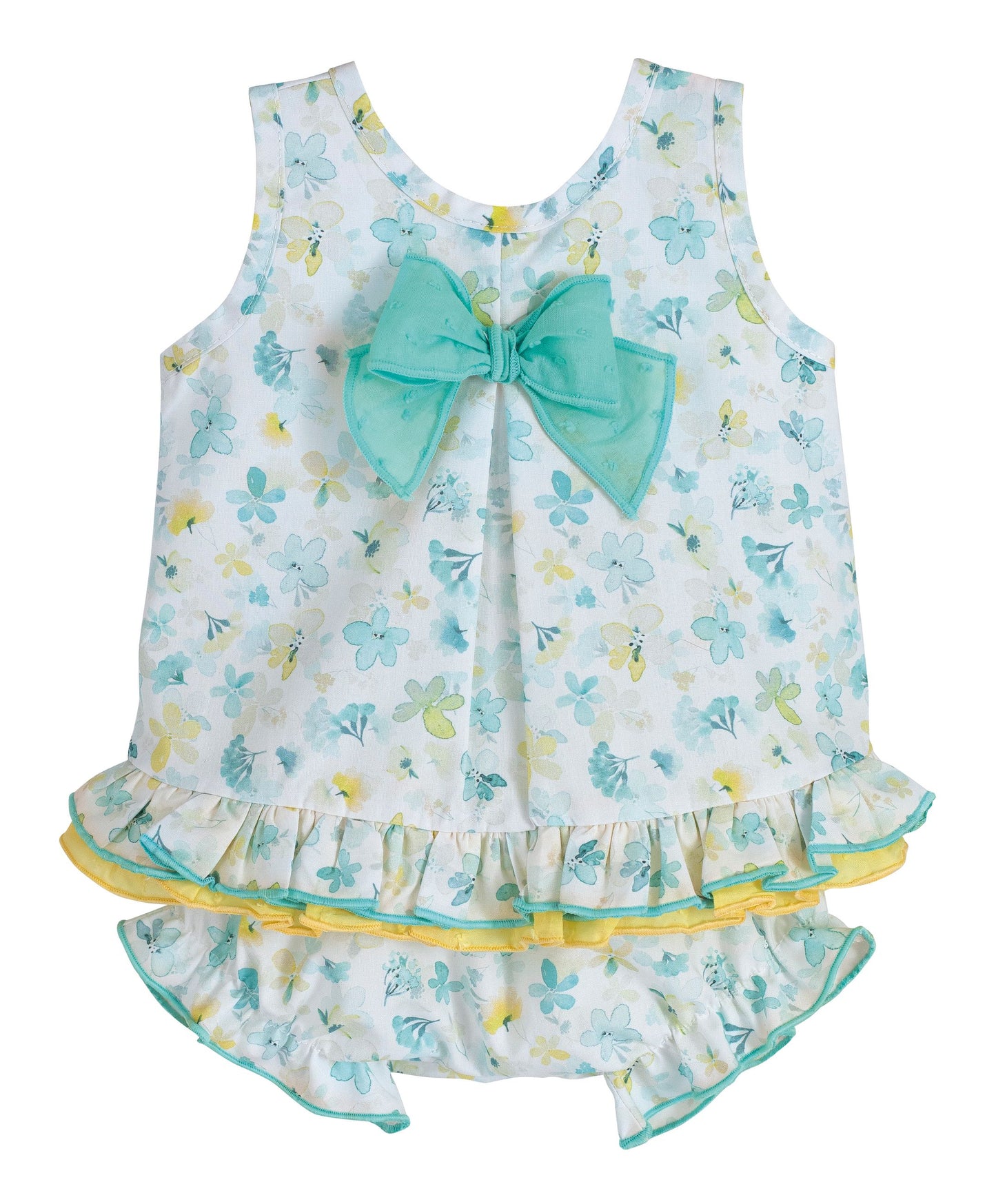 completo neonata fiori e fiocco