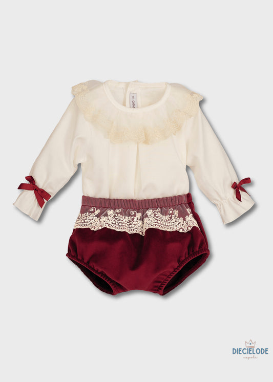 completino neonata fiocco e coulotte