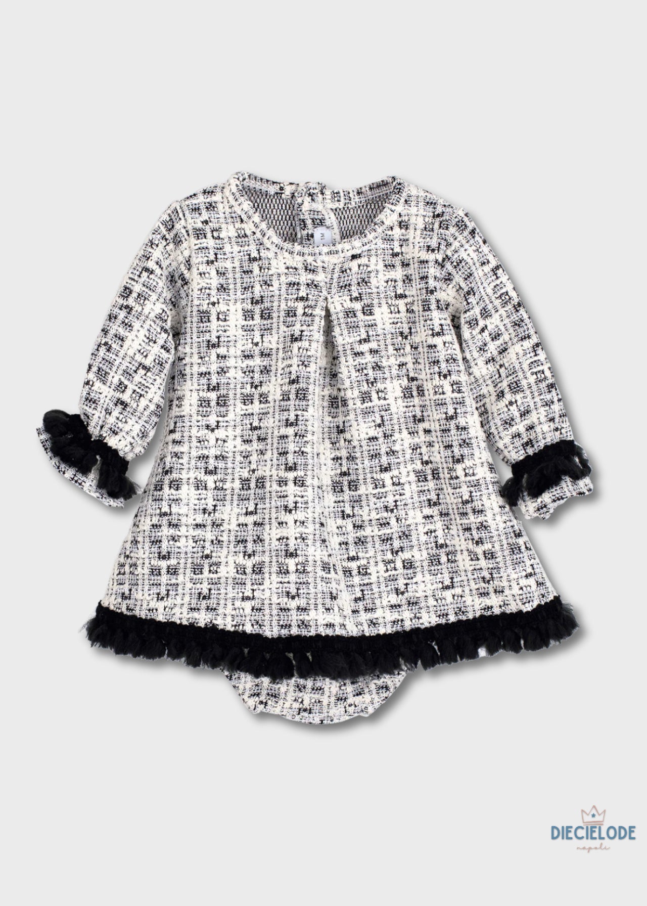 copertina neonata tricot fiocco