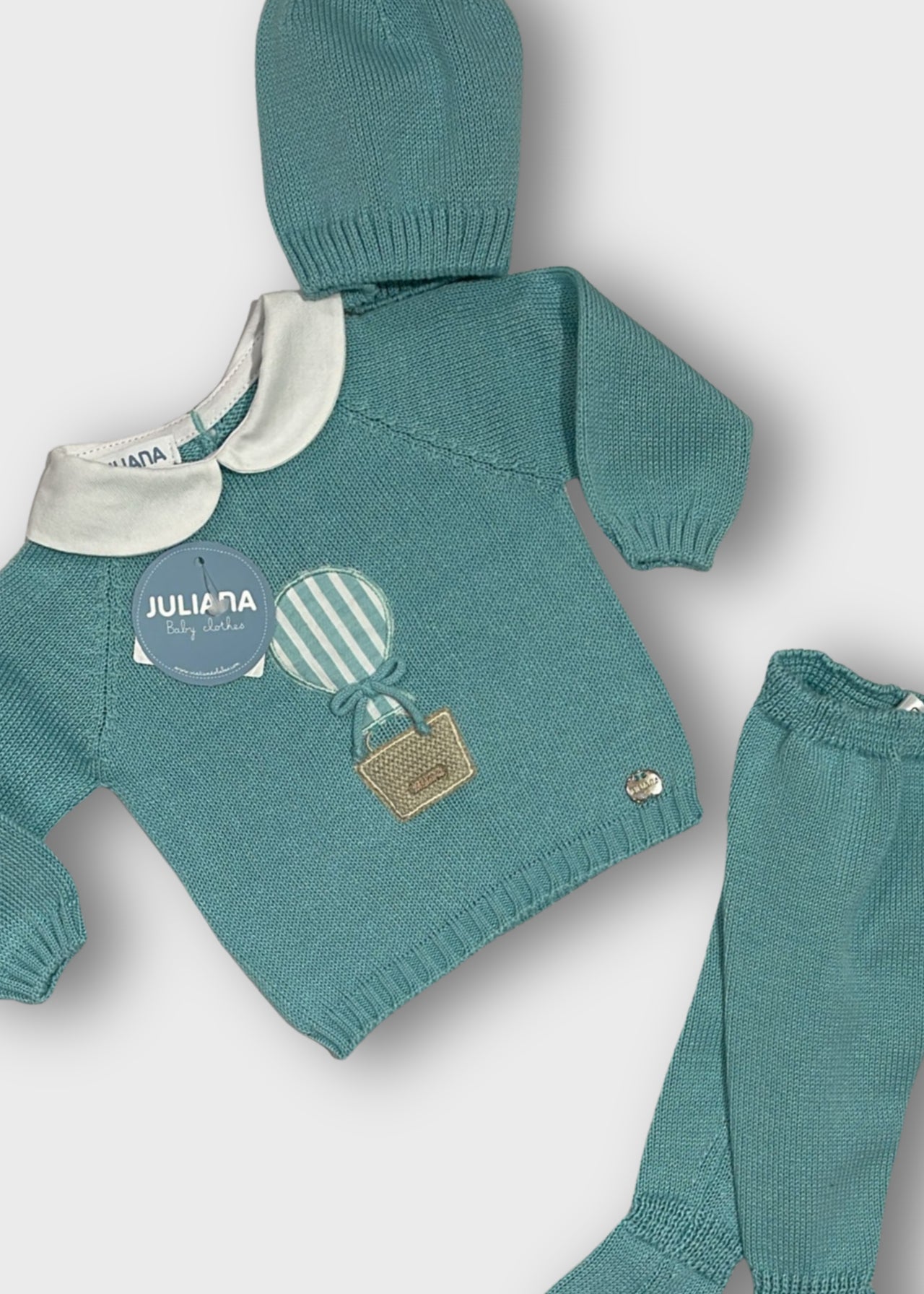 completino neonato tricot+cuffietta lungo