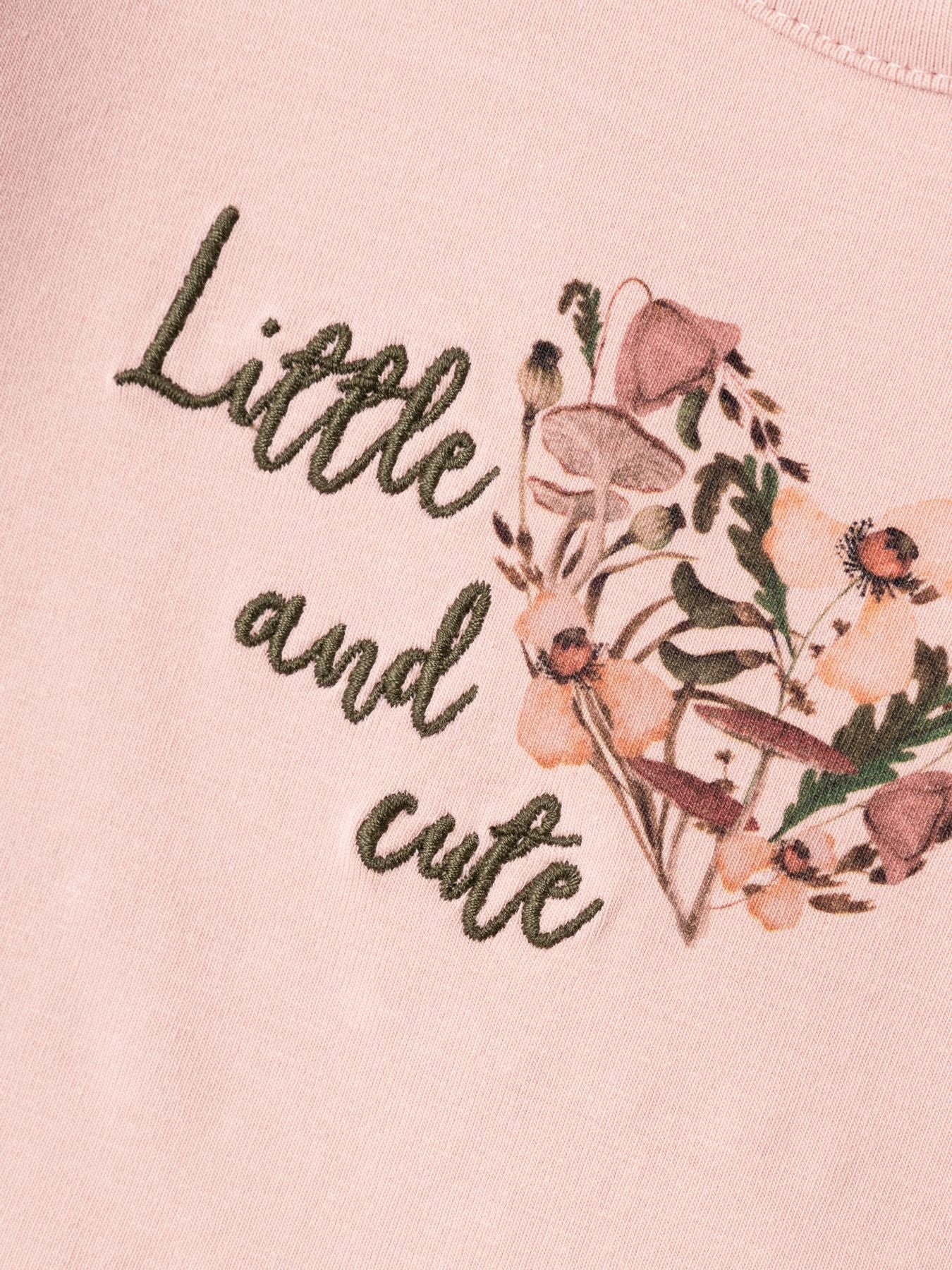 T-Shirt Manica Lunga con stampa e ricamo a rilievo