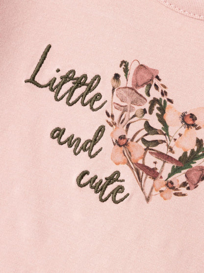 T-Shirt Manica Lunga con stampa e ricamo a rilievo