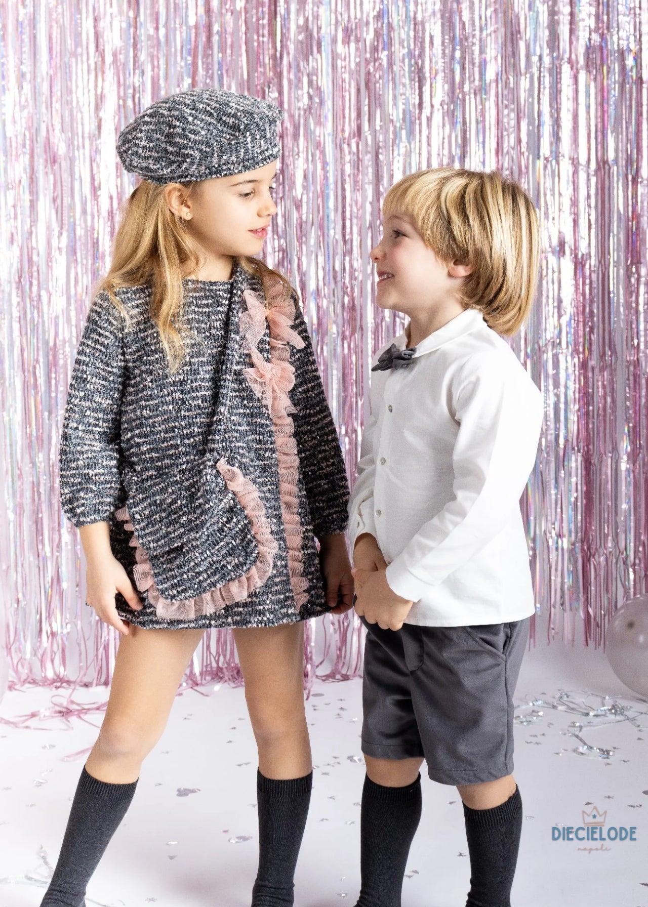 completino neonata tartan coulotte