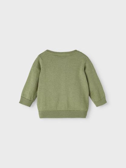 Cardigan con taschini ricamati