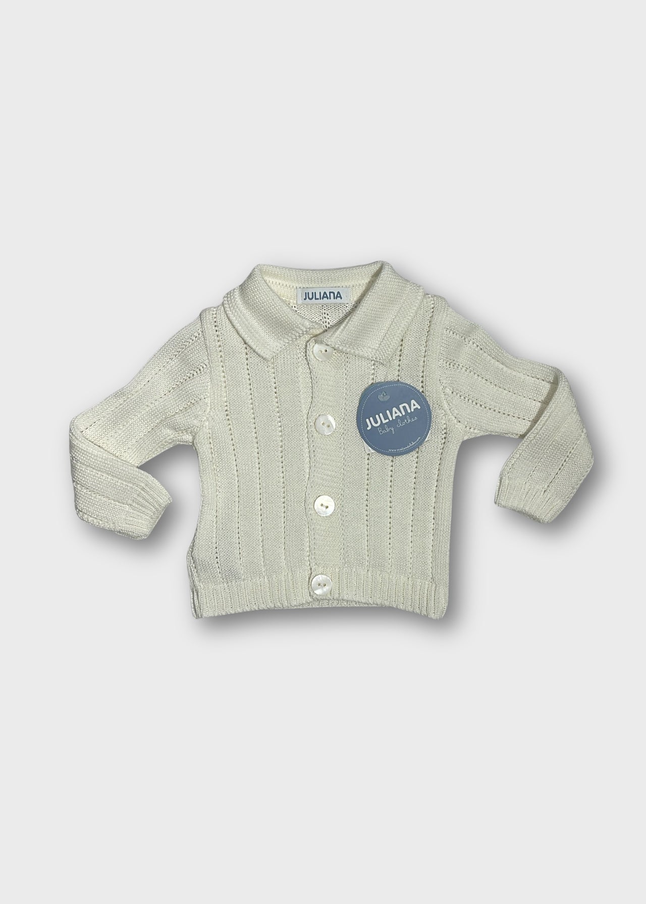 cardigan neonato tricot collo