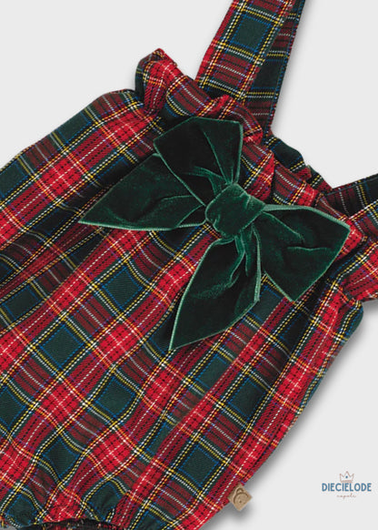 pagliaccetto neonata tartan fiocco