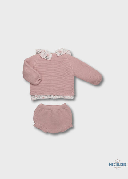 completino neonata tricot+cuffietta