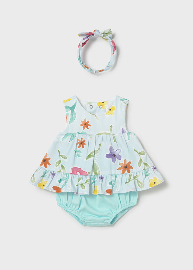 abitino+coulotte neonata fantasia fiori