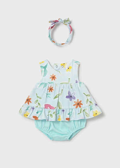 abitino+coulotte neonata fantasia fiori