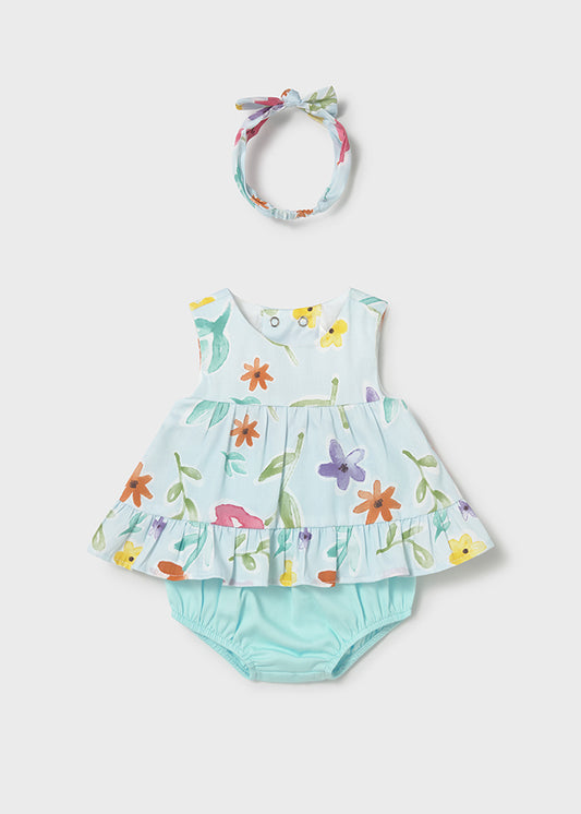 abitino+coulotte neonata fantasia fiori