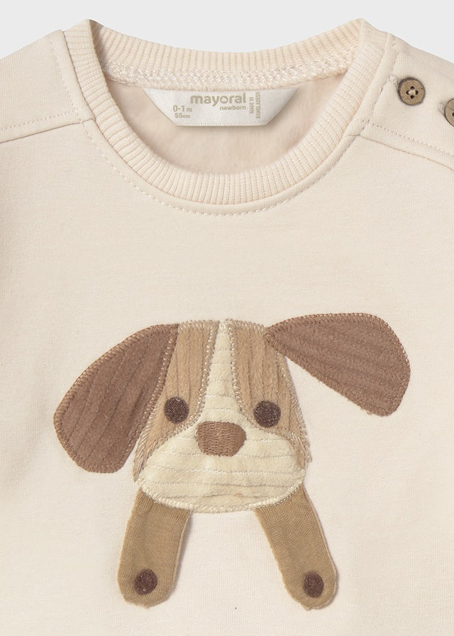 felpa neonato cagnolino
