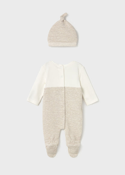 completino neonato salopette+cappellino