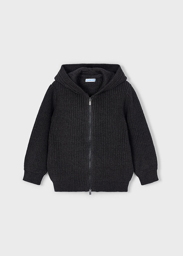 maglia bimbo tricot aperta cappuccio