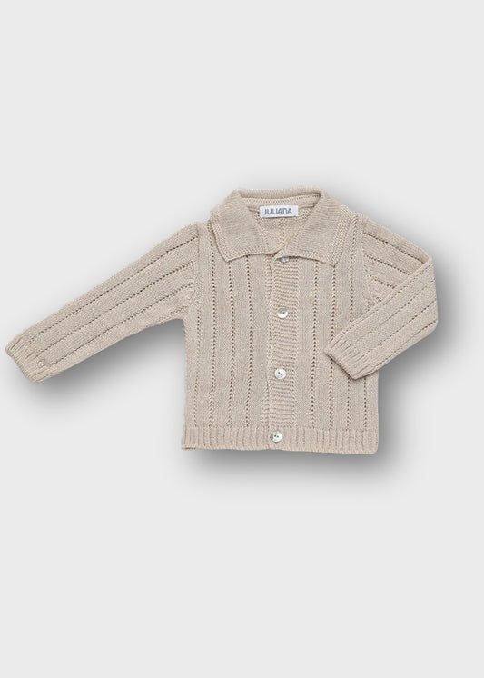 cardigan neonato tricot collo