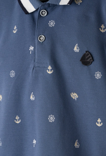 completino neonato corto polo+bermuda jeans