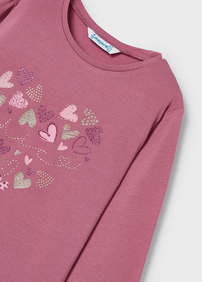 T-Shirt M/L con applicazione cuori