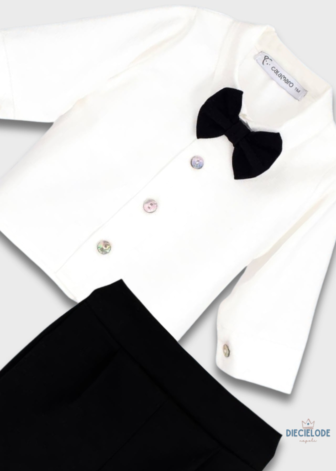 completino neonato bermuda papillon