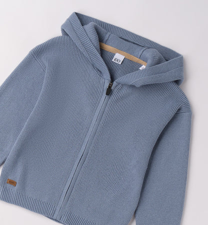 cardigan bimbo tricot cappuccio