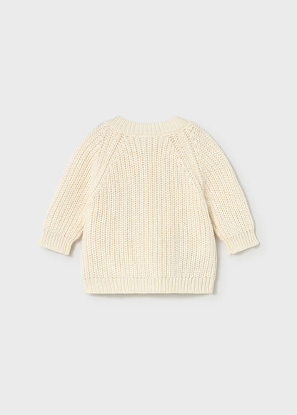 cardigan neonato tricot costina