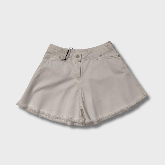 shorts tessuto jeans con orlo grezzo