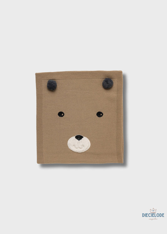 copertina neonato tricot orsetto