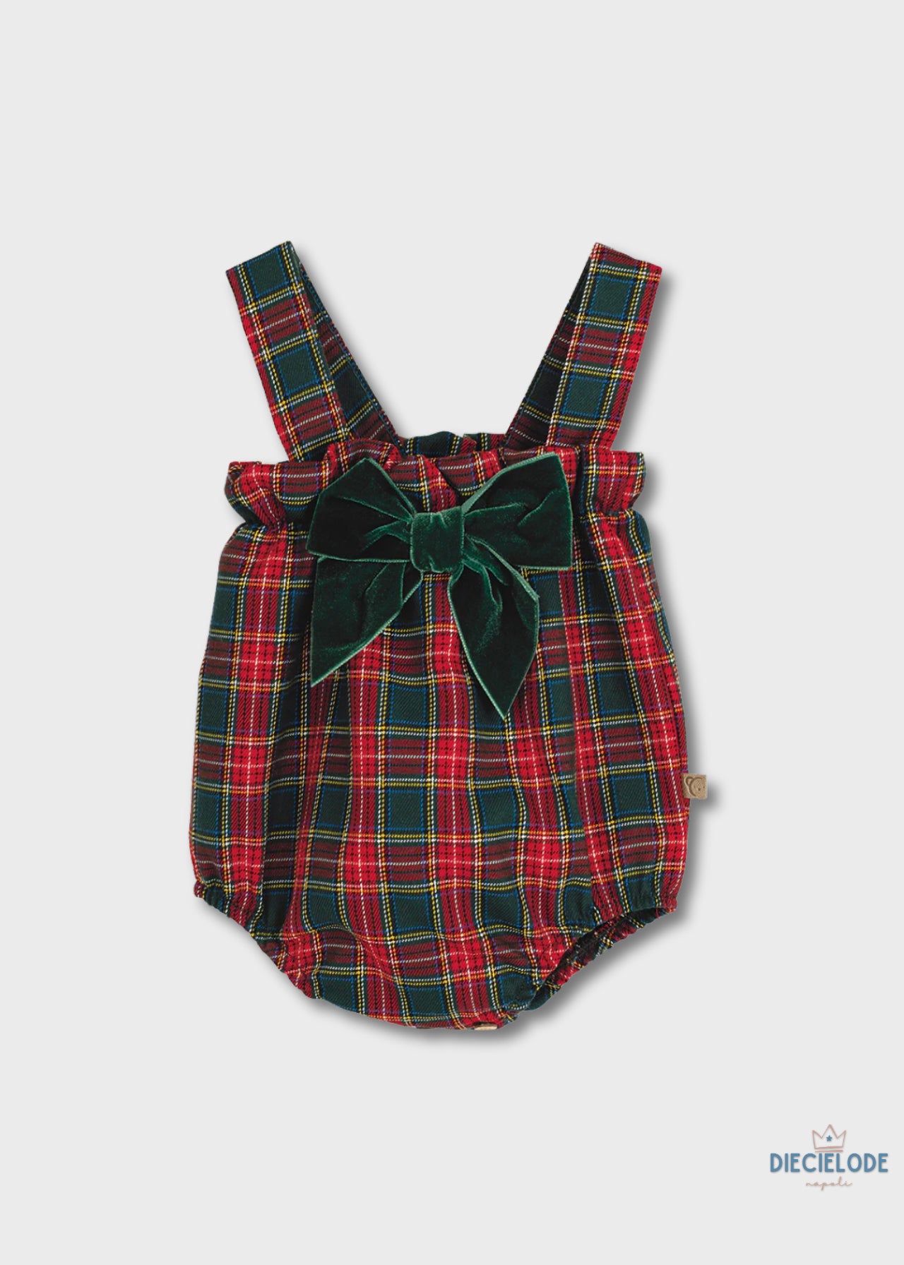pagliaccetto neonata tartan fiocco