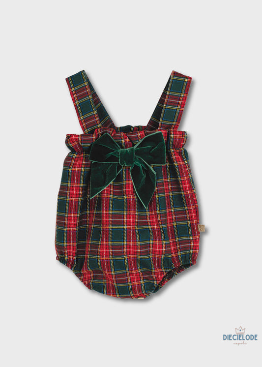 pagliaccetto neonata tartan fiocco