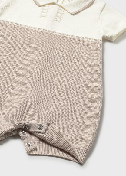 pagliaccetto neonato tricot corto