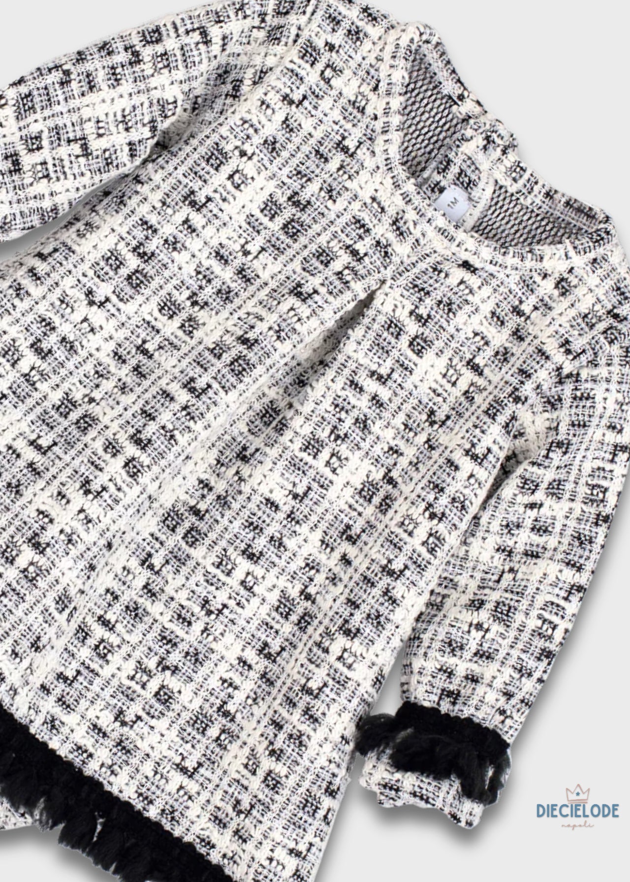 copertina neonata tricot fiocco